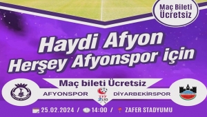 Afyonspor - Diyarbekirspor maçında biletler ücretsiz!..